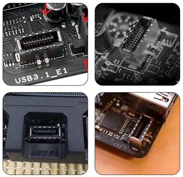 Alt view image 7 of 7 - Vszerda 5Gbps Type-E USB 3.1 Front Panel Socket & USB 3.0 to PCI-E 1X Express Card VL805 Adapter for Motherboard
