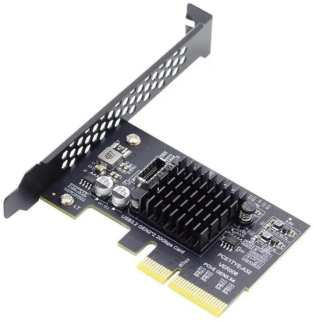 Main image of Vszerda USB 3.2 Gen2 Type-E 20Gbps Front Panel Socket to PCI-E 4X Express Card Adapter for Desktop Motherboard