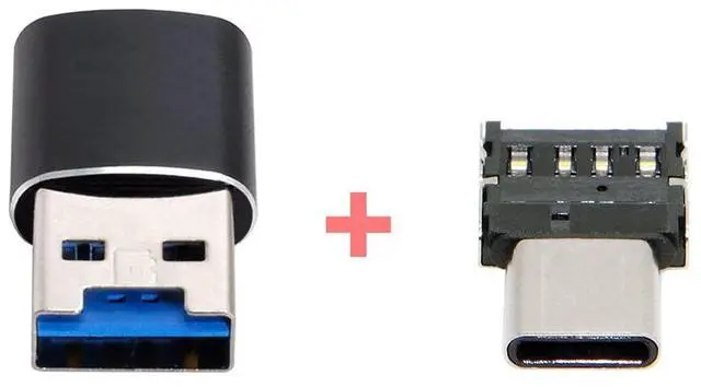 Alt view image 3 of 7 - Vszerda USB 3.0 to Micro SD SDXC TF Card Reader with Micro Type-C USB-C OTG Adapter for Tablet/Cell Phone