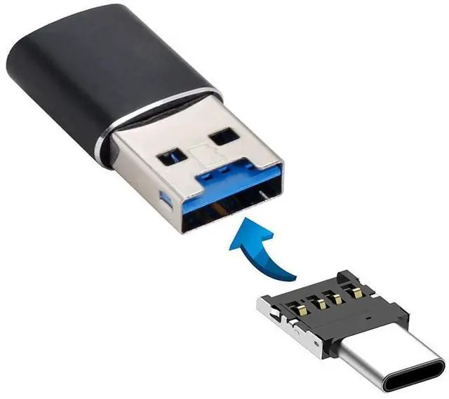 Alt view image 4 of 7 - Vszerda USB 3.0 to Micro SD SDXC TF Card Reader with Micro Type-C USB-C OTG Adapter for Tablet/Cell Phone