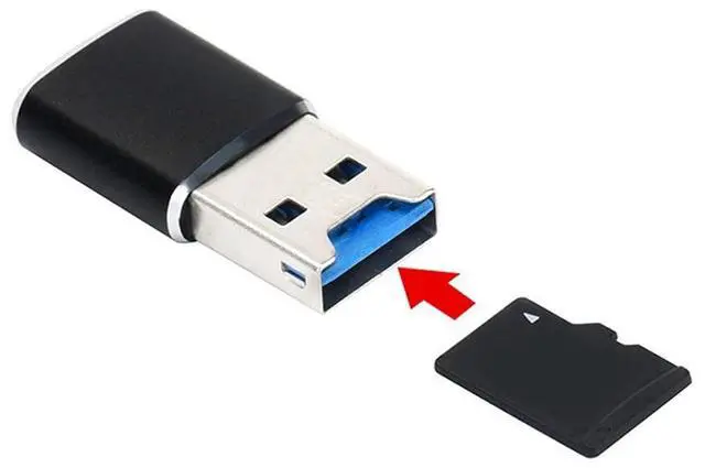 Alt view image 6 of 7 - Vszerda USB 3.0 to Micro SD SDXC TF Card Reader with Micro Type-C USB-C OTG Adapter for Tablet/Cell Phone