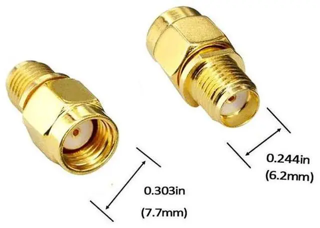 Alt view image 3 of 4 - Vszerda 8Pcs RF Coaxial Adapter SMA Female to RP-SMA Male Adapter for Antennas Wireless LAN Devices Coaxial Cable Signal Booster Repeaters Ham Radio Extension Cable FPV Drone