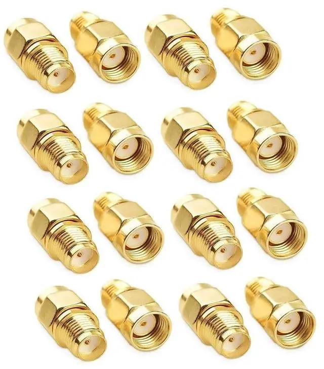 Main image of Vszerda 16Pcs RF Coaxial Adapter SMA Female to RP-SMA Male Adapter for Antennas Wireless LAN Devices Coaxial Cable Signal Booster Repeaters Ham Radio Extension Cable FPV Drone