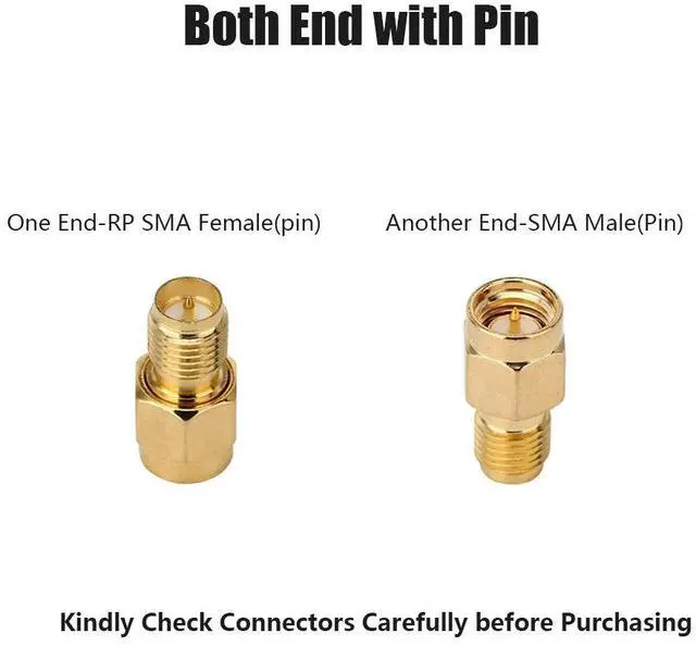 Alt view image 2 of 4 - Vszerda (8Pack SMA Adapter SMA Male to RP SMA Female Jack Connector for RF Coax Cable Wi-Fi Antenna/Signal Booster/Repeaters/Radio/Extension Cable/FPV Drone
