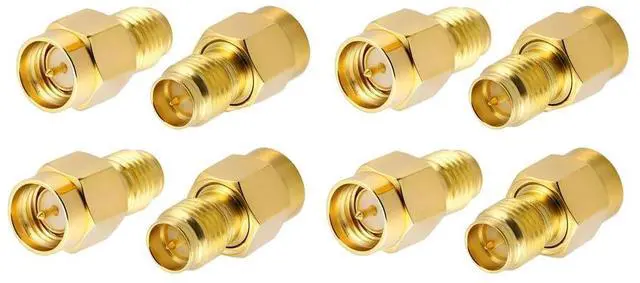 Main image of Vszerda (8Pack SMA Adapter SMA Male to RP SMA Female Jack Connector for RF Coax Cable Wi-Fi Antenna/Signal Booster/Repeaters/Radio/Extension Cable/FPV Drone