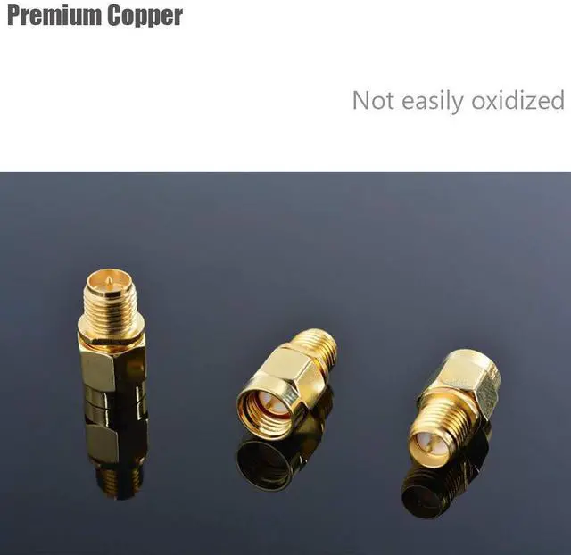 Alt view image 5 of 5 - Vszerda (4Pack SMA Adapter SMA Male to RP SMA Female Jack Connector for RF Coax Cable Wi-Fi Antenna/Signal Booster/Repeaters/Radio/Extension Cable/FPV Drone