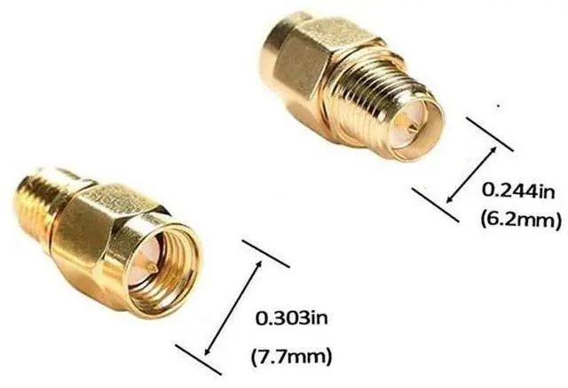 Alt view image 3 of 4 - Vszerda (8Pack SMA Adapter SMA Male to RP SMA Female Jack Connector for RF Coax Cable Wi-Fi Antenna/Signal Booster/Repeaters/Radio/Extension Cable/FPV Drone
