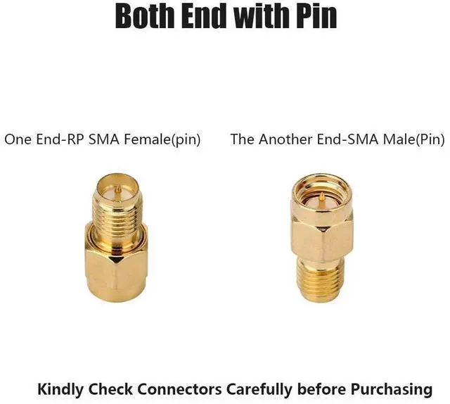 Alt view image 2 of 3 - Vszerda 16Pack SMA Adapter SMA Male to RP SMA Female Jack Connector for RF Coax Cable Wi-Fi Antenna/Signal Booster/Repeaters/Radio/Extension Cable/FPV Drone