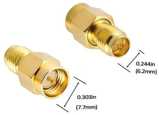Alt view image 3 of 5 - Vszerda (4Pack SMA Adapter SMA Male to RP SMA Female Jack Connector for RF Coax Cable Wi-Fi Antenna/Signal Booster/Repeaters/Radio/Extension Cable/FPV Drone