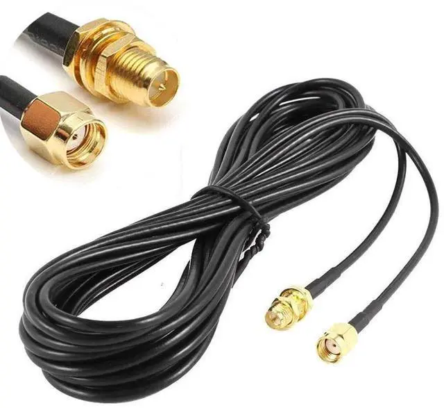 Main image of Vszerda 10ft WiFi Antenna Extension Cable RP-SMA Coaxial Extension Cable Male to Female Connector for Wireless LAN Router Bridge Other External Wireless Antenna Equipment