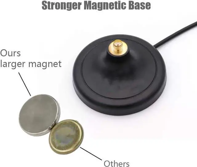 Alt view image 3 of 4 - Vszerda Magnetic Mounting Base for GSM 3G 4G 5G Antenna with 10ft WiFi Extension Cable for 4G LTE WiFi Router Gateway Modem Hotspot Adapter Mobile Cell Phone Signal Booster Cellular Amplifier 1Pack