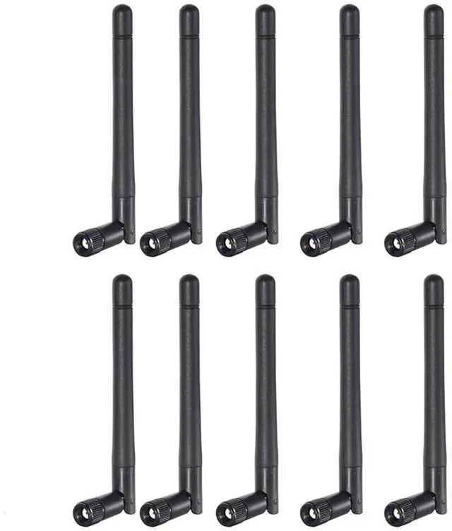 Main image of Vszerda Dual Band WiFi 2.4GHz 5GHz 5.8GHz 3dBi MIMO RP-SMA Male Antenna (10-Pack) for WiFi Router Wireless Network Card USB Adapter Security IP Camera Video Surveillance