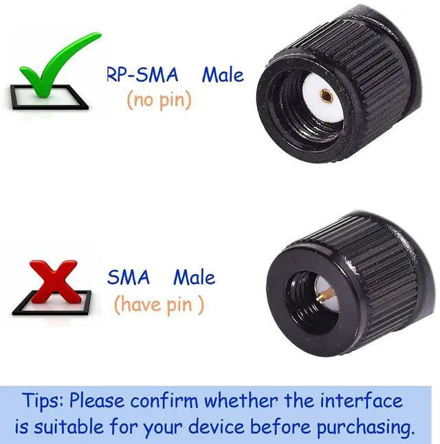 Alt view image 3 of 7 - Vszerda Dual Band WiFi 2.4GHz 5GHz 5.8GHz 3dBi MIMO RP-SMA Male Antenna (10-Pack) for WiFi Router Wireless Network Card USB Adapter Security IP Camera Video Surveillance