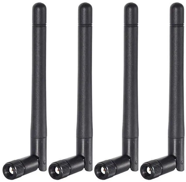 Alt view image 2 of 7 - Vszerda Dual Band WiFi 2.4GHz 5GHz 5.8GHz 3dBi MIMO RP-SMA Male Antenna (4-Pack) for WiFi Router Wireless Network Card USB Adapter Security IP Camera Video Surveillance Monitor