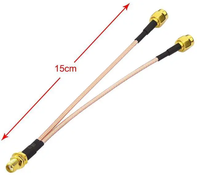 Alt view image 3 of 7 - Vszerda 4G LTE Antenna Adapter Splitter Cable SMA Female to Dual SMA Male Cable 15cm 6 inch Compatible with 4G LTE Wireless Router CPE Hotspot Cellular Gateway Industrial IoT Router Mobile Modem