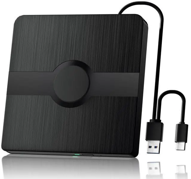 Main image of External Blu Ray Drive, BD Player with Read/Write Capability Portable Blu-ray Player with USB 3.0 and Type-C CD/DVD Burner 3D Blu-ray Drive Compatible with Win10 and Mac OS,Drive Blu Ray Player for PC
