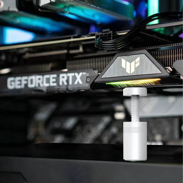 Alt view image 6 of 6 - Vszerda Compact GPU Anti-Sag Stick, Video Card Support Bracket with Magnet & Non-Slip Base (S, 25-50mm)