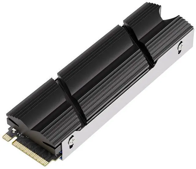 Main image of Vszerda M.2 SSD Heatsink, M.2 2280 SSD Cooler Aluminium M.2 Heatsink Cooler Double-Sided Heat Sink with Silicone Thermal Pads for PC / PS5 M.2 PCIE NVMe SSD (Black)
