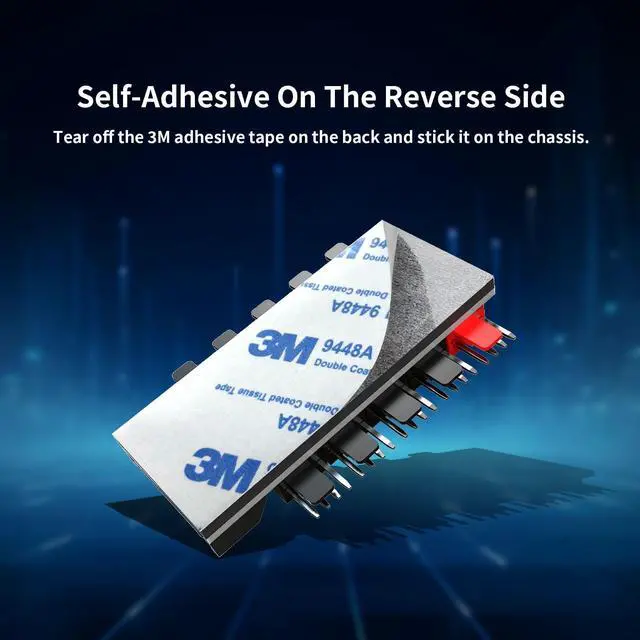 Alt view image 6 of 7 - Vszerda Motherboards 12V 4Pin PWM Fan HUB, 1 to 10 Way Splitter Hub, SATA Powered PC Case Motherboard Fan Power Extension Cable Cord 1 to 10 Way Splitter