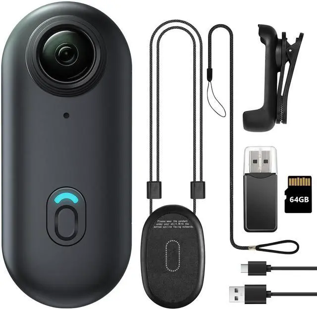 Main image of Vszerda 64GB FHD 1080P Mini Body Camera, Wearable Action Body Cam, Thumb Size Hands Free Recording Body Worn Camera, Premium Portable Camcorder Mount Anywhere for Pet Walking, Work, Travel (Black)