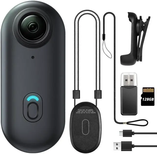 Main image of 128GB FHD 1080P Mini Body Camera, Wearable Action Body Cam, Thumb Size Hands Free Recording Body Worn Camera, Premium Portable Camcorder Mount Anywhere for Security, Work, Guard, Travel (Black)