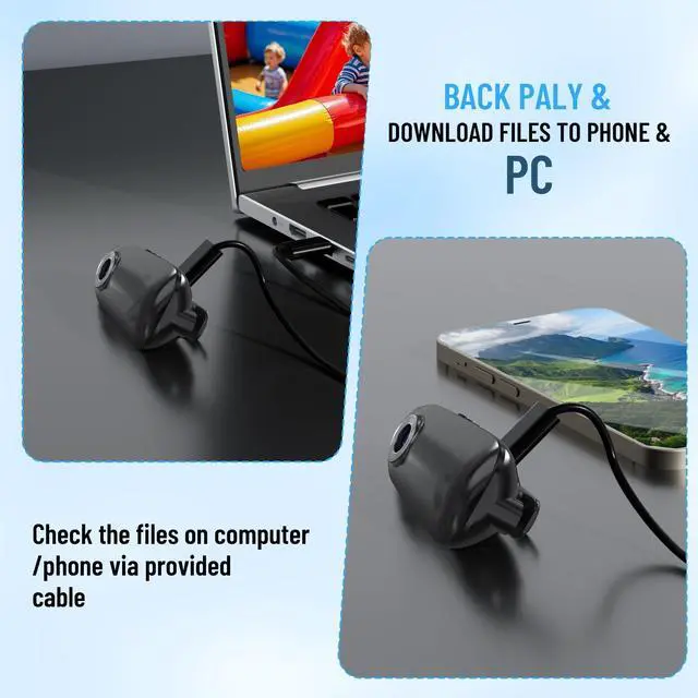 Alt view image 6 of 6 - Vszerda Mini Body Camera with Audio and Video Recording 1080P 64GB Motion Detection Video Recorder Wearable POV Camcorder with Magnetic Pocket Portable DV for Cycling,Pets,Walking,Travaling