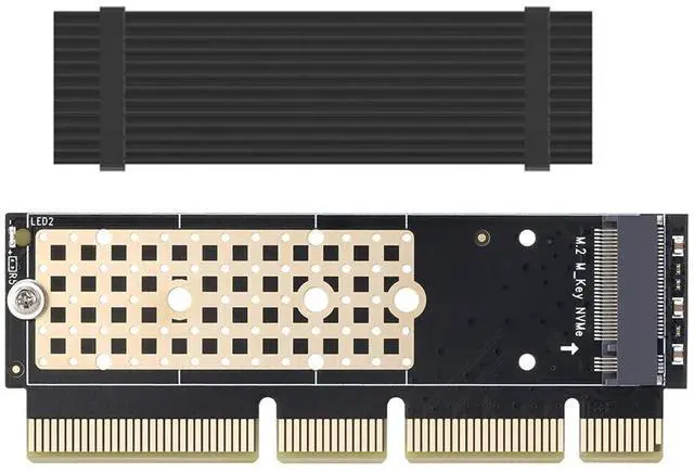 Main image of BUCIER NVME Adapter with Heat Sink fo M.2 NVME (M-Key) SSD to PCIE 3.0 X16 Expansion Card