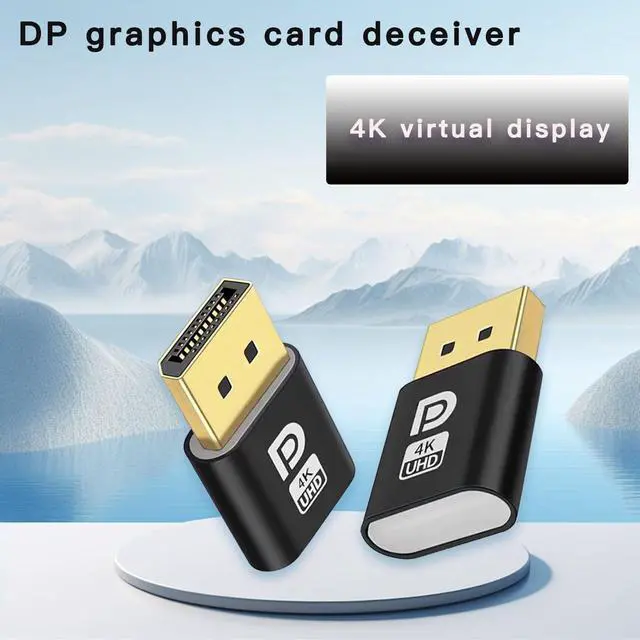 Alt view image 2 of 7 - Vszerda DP - DisplayPort Display Emulator EDID Emulator Plug 2K (fit Headless 2560x1600@60Hz) 4K 4096x2160@17Hz Display Port Dummy Plug DisplayPort Compatible (2K-2560x1600@60Hz) (2PCS)