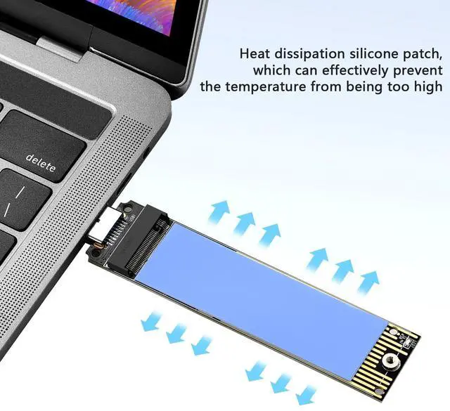 Alt view image 4 of 7 - BUCIER NVME to USB Adapter USB 3.1 Gen 2 to M.2 NVMe SSD Converter Adapter 10Gbps PCIe Based M Key Hard Drive Reader Max 4TB Support UASP for 2280 2260 2242 2230 SSD (Only for M.2 NVME)