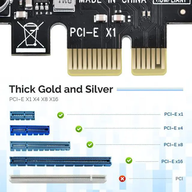 Alt view image 2 of 7 - BUCIER PCIE USB 3.0 Card 7 Ports PCI Expree to USB Expansion Card Super Speed 5Gbps PCI-e USB3 Hub Controller Adapter for Windows 11/10/8/7/XP/Vista
