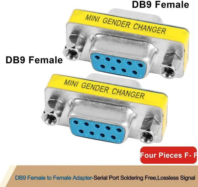 Alt view image 5 of 7 - Vszerda DB9 Gender Changer D-SUB 9 Pin RS-232 Connector Serial Port Cable Coupler Adapter for Serial Applications-4Pcs (Female to Female)