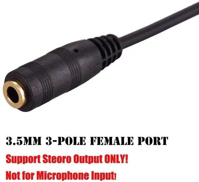 Alt view image 3 of 6 - Vszerda 2 Pack Gold Plated 2.5mm Male to 1/8 inch 3.5mm Female Stereo Audio Jack Adapter Cable 90 Degree Right Angle Connector 6 inch Cord for Radios,Headphones,Recorder,Camera