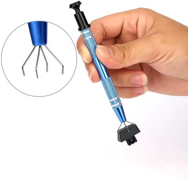 Alt view image 4 of 6 - Vszerda Mechanical Keyboard Switch Puller Set, Keycap Remover Kit Keyboard Cleaner Tool Including Keycap Puller, Switch Clamp, Stem Holder, Lube Pen - Easy to Pull (Blue)