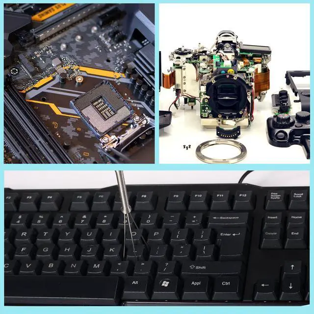 Alt view image 6 of 6 - Vszerda Mechanical Keyboard Switch Puller Set, Keycap Remover Kit Keyboard Cleaner Tool Including Keycap Puller, Switch Clamp, Stem Holder, Lube Pen - Easy to Pull (Blue)
