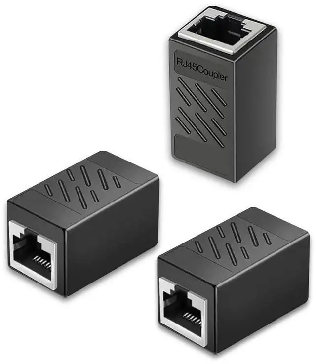 Alt view image 7 of 7 - Vszerda 3 Pack Ethernet Coupler, Premium Gold Plated Ethernet Extender, RJ45 Coupler Female to Female for Cat7/ Cat6/ Cat5/ Cat5e Network Cable