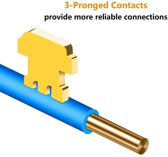 Alt view image 3 of 6 - Vszerda 20PCS RJ9(RJ9/RJ10/RJ22) 4P4C Telephone Cable Modular Plug Connector for Phone Handset Cord