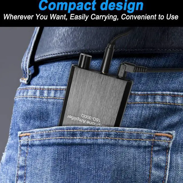 Alt view image 2 of 7 - Headphone Amplifier Portable 3.5 mm Audio Amp with Lithium Battery for MP3, MP4, Tablets Smart Phone, Digital Player, Computer PC