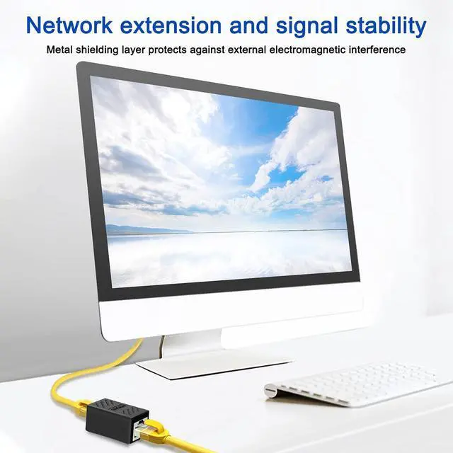 Alt view image 5 of 7 - Vszerda 3 PCS Gigabit RJ45 Coupler, Ethernet Extender Connector in Line Coupler for Cat8/Cat7/Cat6/Cat5e/Cat5 Ethernet Cable Extender Adapter Female to Female (Black)