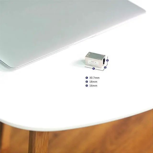 Alt view image 2 of 7 - Vszerda RJ45 Cat6 Coupler Shielded 10-Pack, Ethernet Cable Extender CAT6/CAT5E/CAT5 Inline Coupler PoE Female to Female Connector in Silver