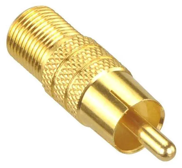 Alt view image 4 of 6 - Vszerda F-Type Female to RCA Male Coaxial Cable Audio Adapter Gold Plated Connector, 2-Pack