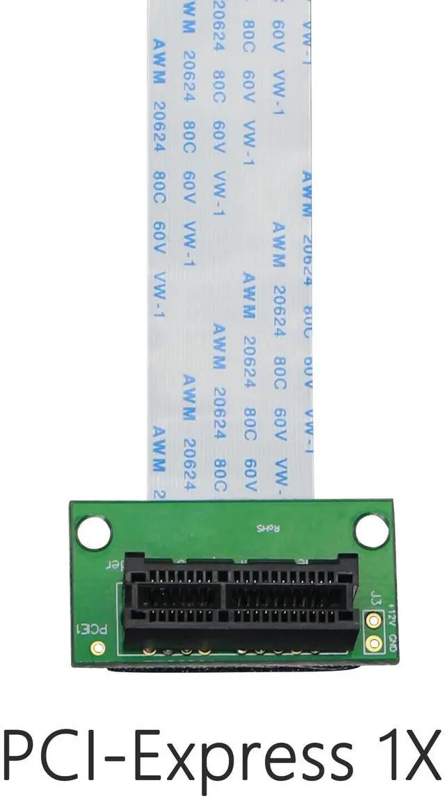 Alt view image 2 of 7 - Vszerda 14cm 90 Degree PCI-Express 1X Riser FPV Cable, PCI-E 36PIN 1X Extension Cable
