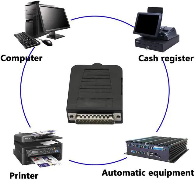 Alt view image 7 of 7 - Vszerda DB25 Breakout Board, DB25 Male D-SUB Connector to DB25 Screw Solderless Wiring Terminal Module Breakout PCB Board Kits with Plastic Case (M Black)