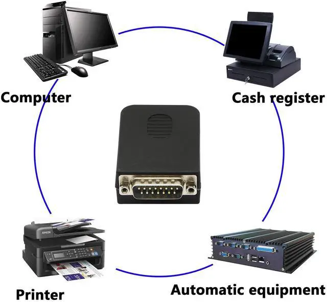 Alt view image 7 of 7 - Vszerda DB15 Breakout Connector - DB15 Screw Wiring Terminal Signal Module Breakout PCB Board with Plastic Case & Nuts (Black) (MN)