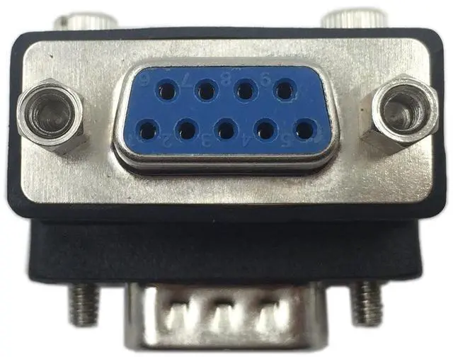 Alt view image 3 of 6 - Vszerda 90 Degree DB9 9 Pin RS 232 Male to Female Serial Gender Changer Extension Cable Converter Adapter Coupler
