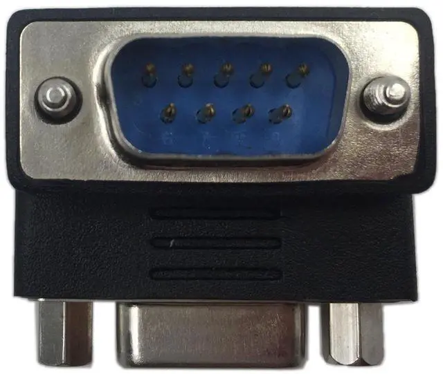 Alt view image 4 of 6 - Vszerda 90 Degree DB9 9 Pin RS 232 Male to Female Serial Gender Changer Extension Cable Converter Adapter Coupler