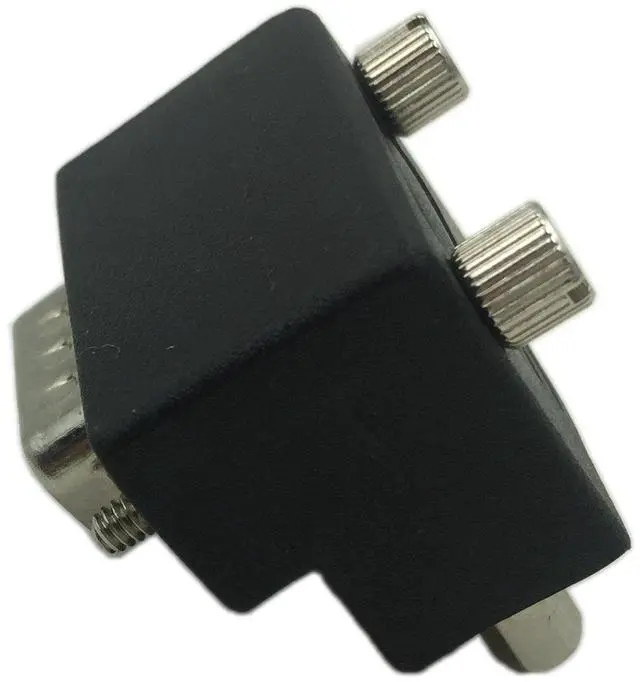 Alt view image 6 of 6 - Vszerda 90 Degree DB9 9 Pin RS 232 Male to Female Serial Gender Changer Extension Cable Converter Adapter Coupler