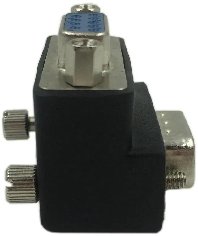 Alt view image 2 of 6 - Vszerda 90 Degree DB9 9 Pin RS 232 Male to Female Serial Gender Changer Extension Cable Converter Adapter Coupler