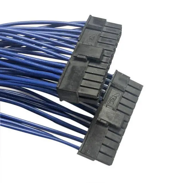 Alt view image 4 of 7 - Vszerda Power Supply Extension Cable PSU Male to Female Y Splitter Replacement for ATX 24Pin 1 to 2 Port 23.5cm