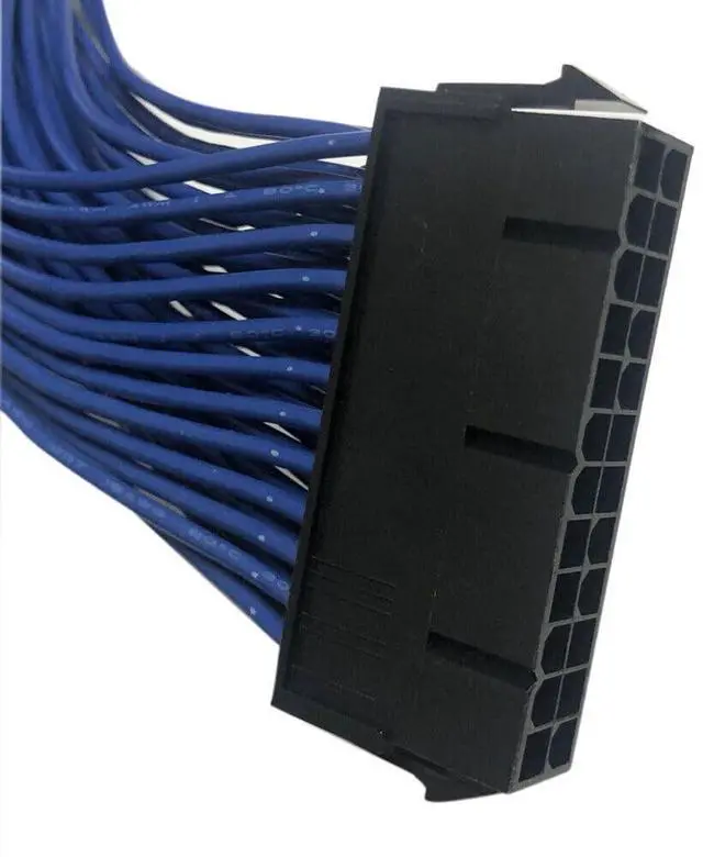 Alt view image 5 of 7 - Vszerda Power Supply Extension Cable PSU Male to Female Y Splitter Replacement for ATX 24Pin 1 to 2 Port 23.5cm
