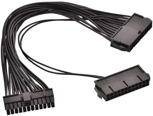Main image of Vszerda 24 Pin Main Second Dual PSU ATX Power Supply Motherboard Adapter Cable 32 cm/12.6 In